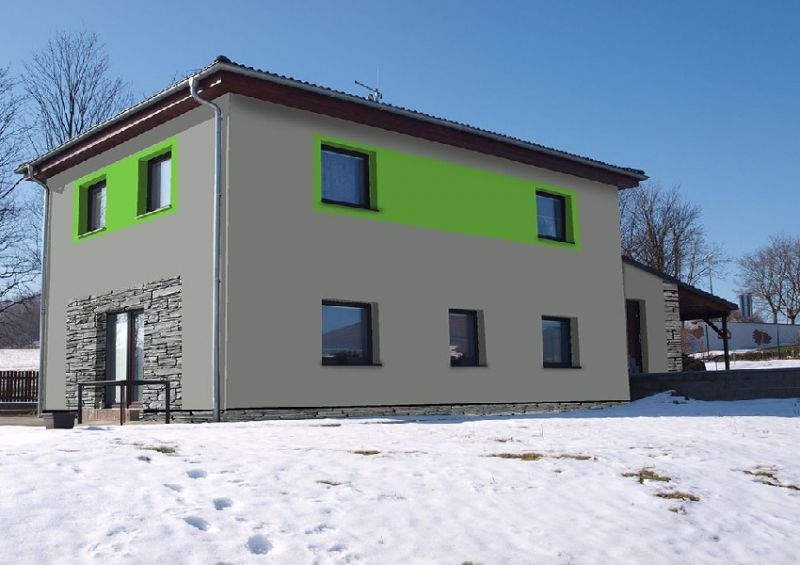 Vizualizace fasády - návrh 6