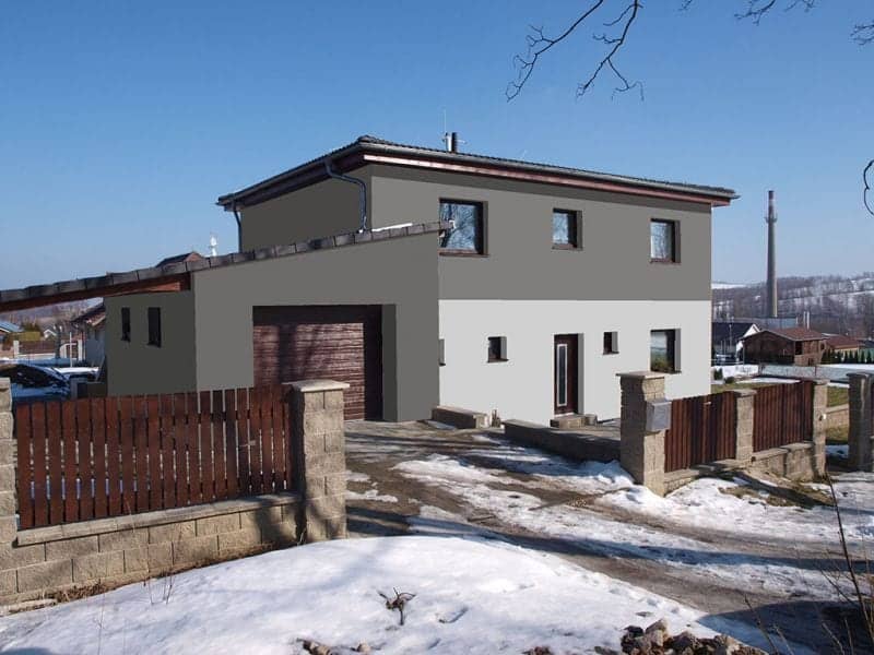 Vizualizace fasády - návrh 8